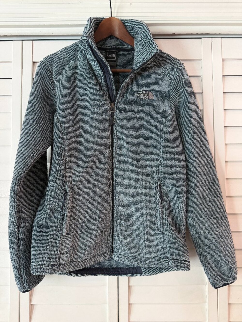 North Face Osito II Womens Full Zip Fleece Jacket Rabbit Gray SZ Small NF00C782